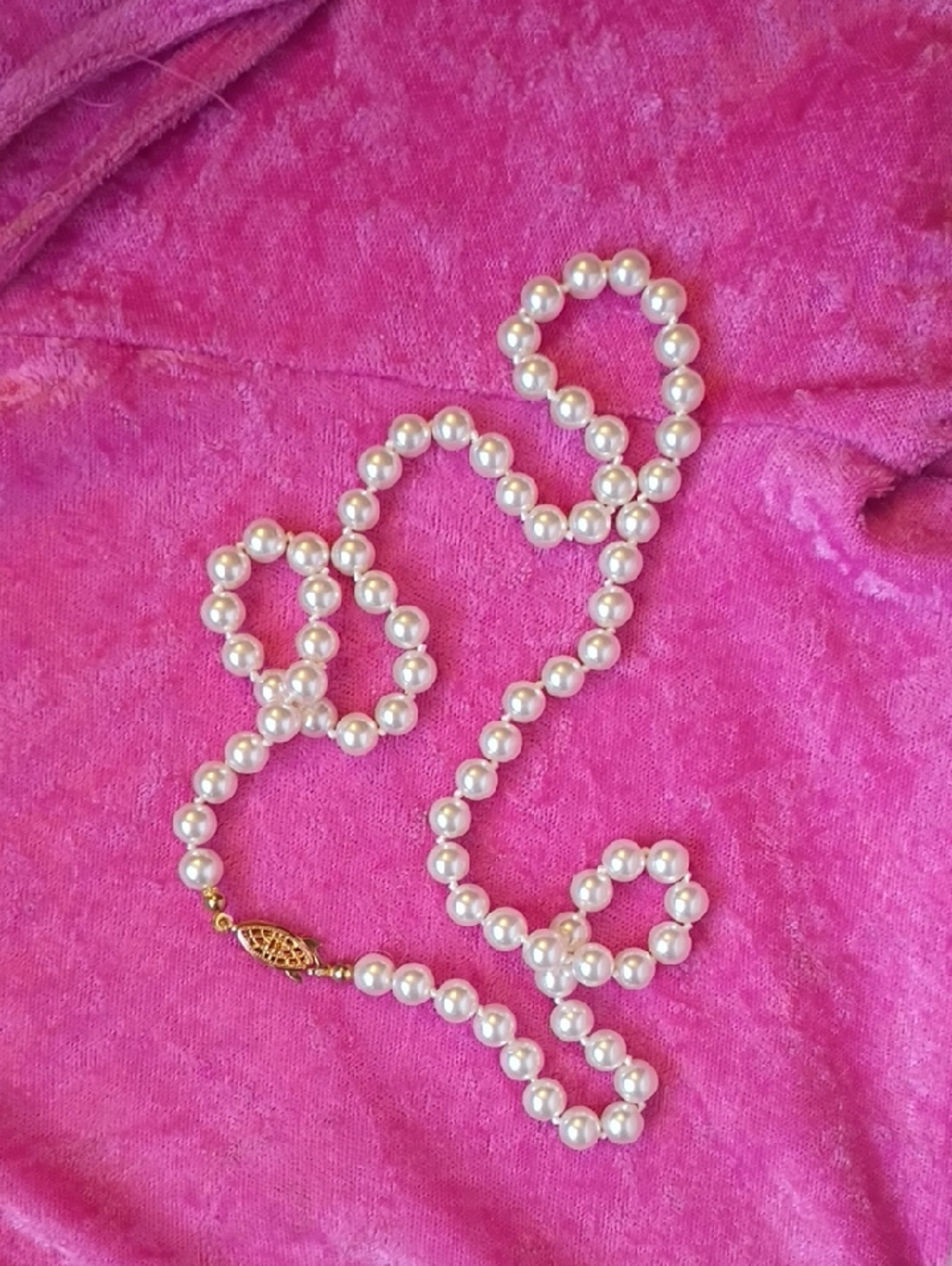 Monet White Pearl Strand Necklace with Gold-Tone Clasp